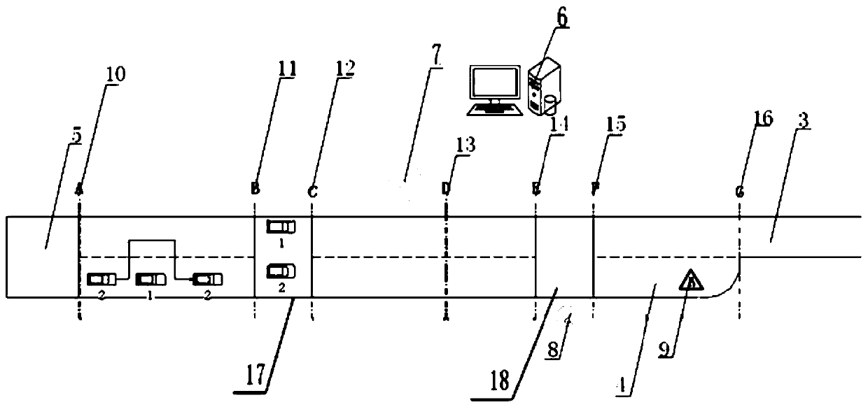 Test lane, system and method for lane changing ability of autonomous vehicle