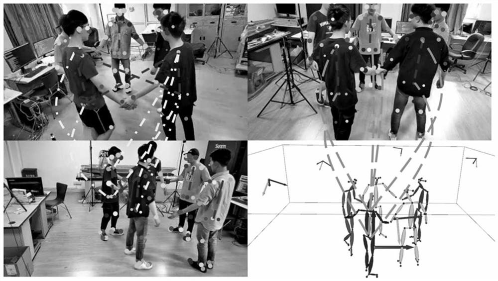 Multi-view human motion capture method based on keypoint clustering