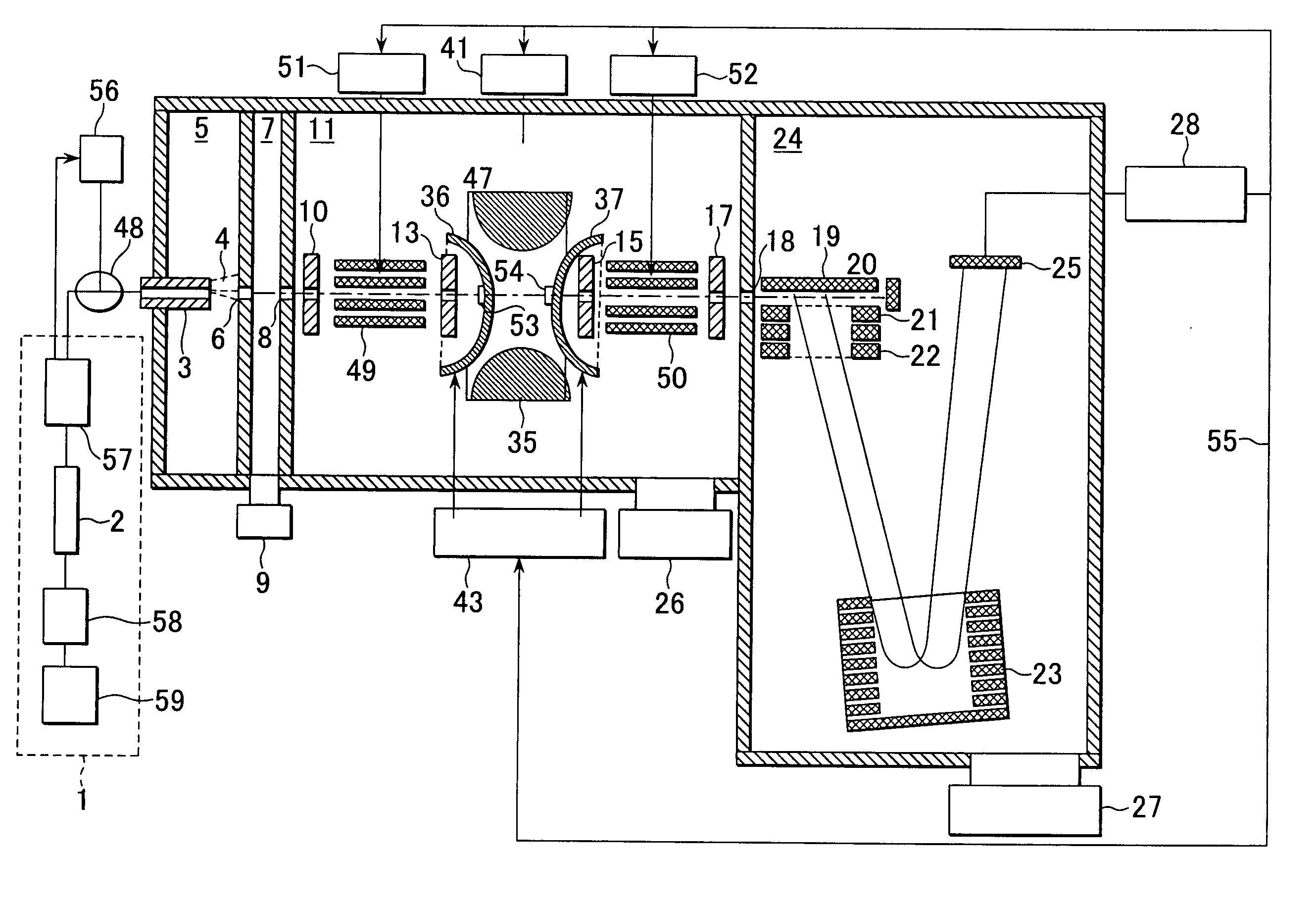 Ion trap/time-of-flight mass spectrometer and method of measuring ion accurate mass