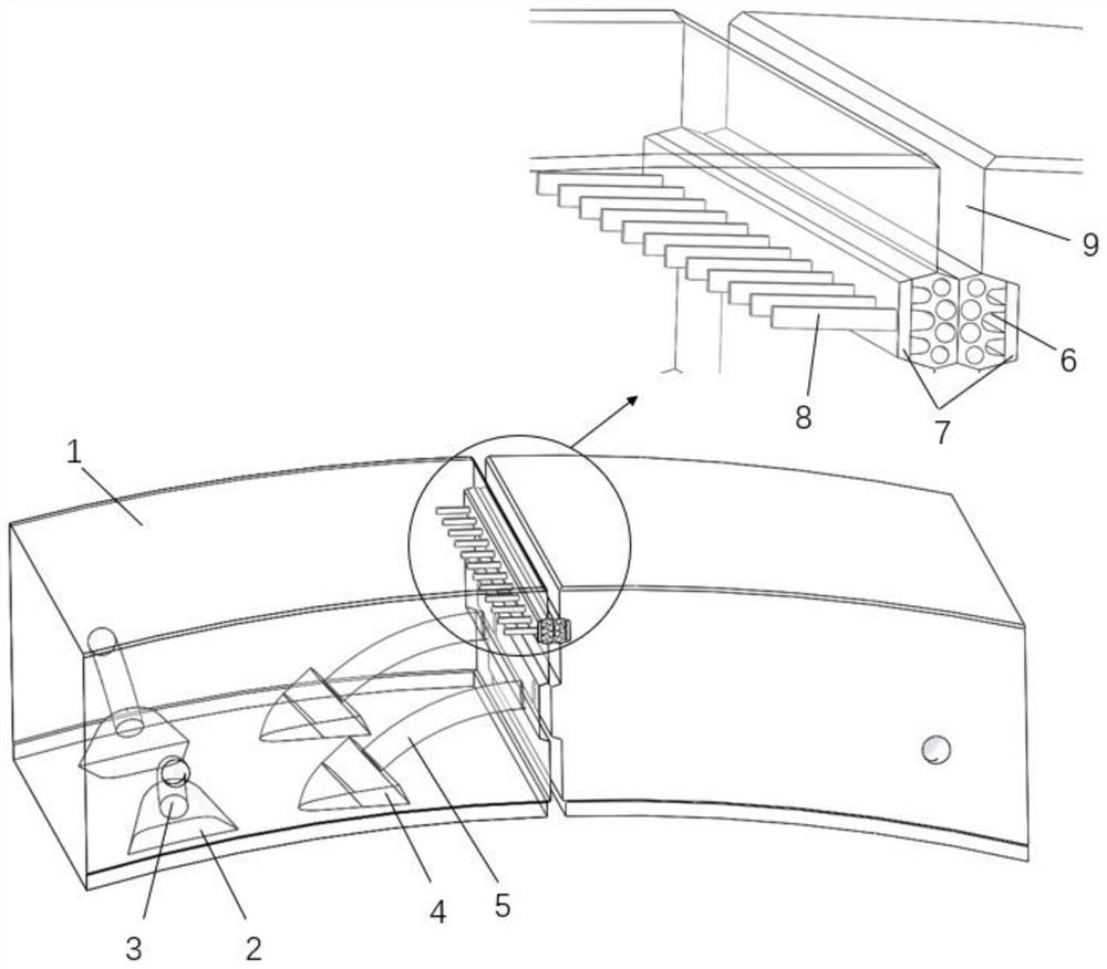 Vibration reduction type shield duct piece joint structure and shield duct piece vibration reduction method