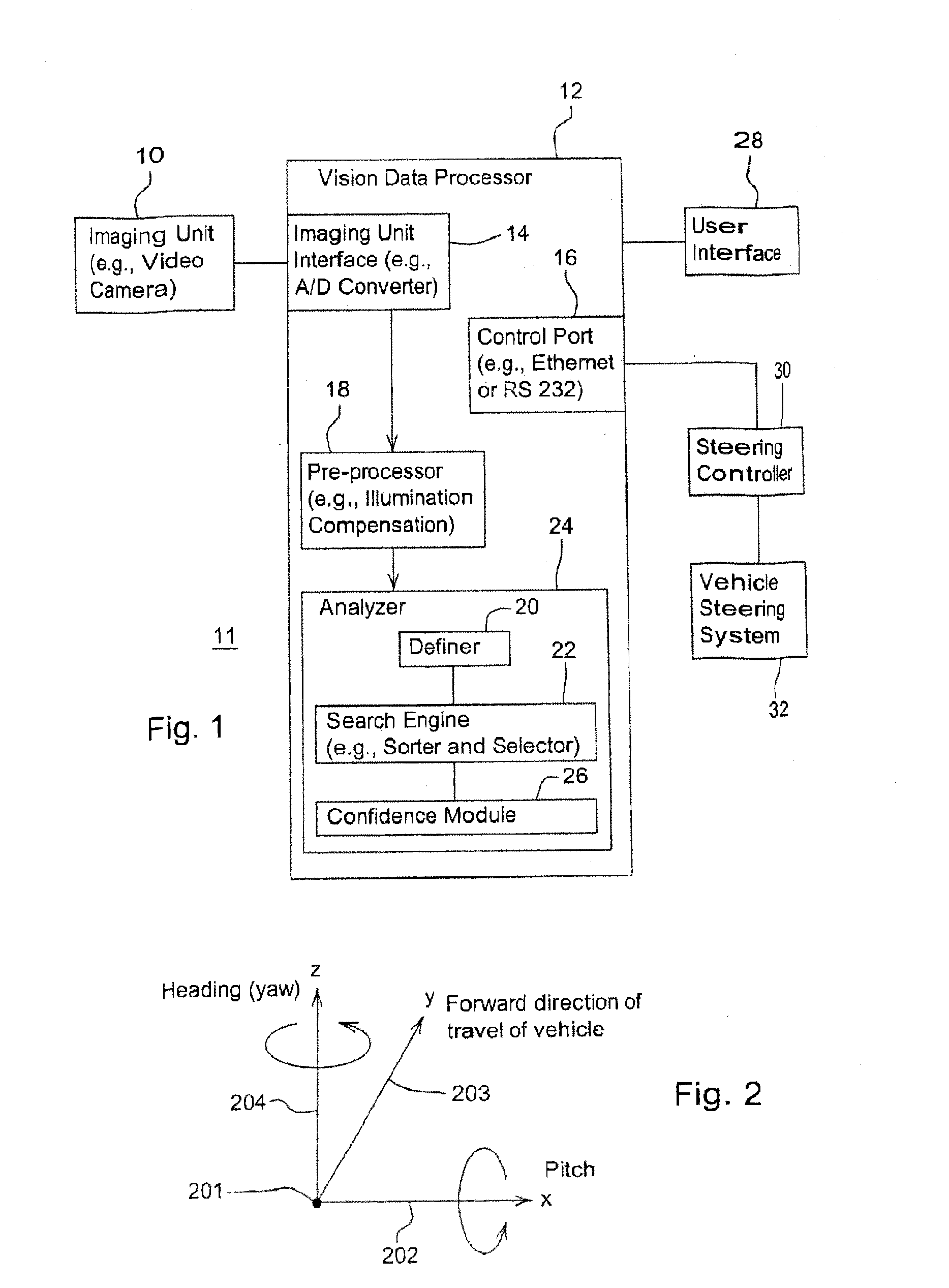 Vision guidance system and method for identifying the position of crop rows in a field