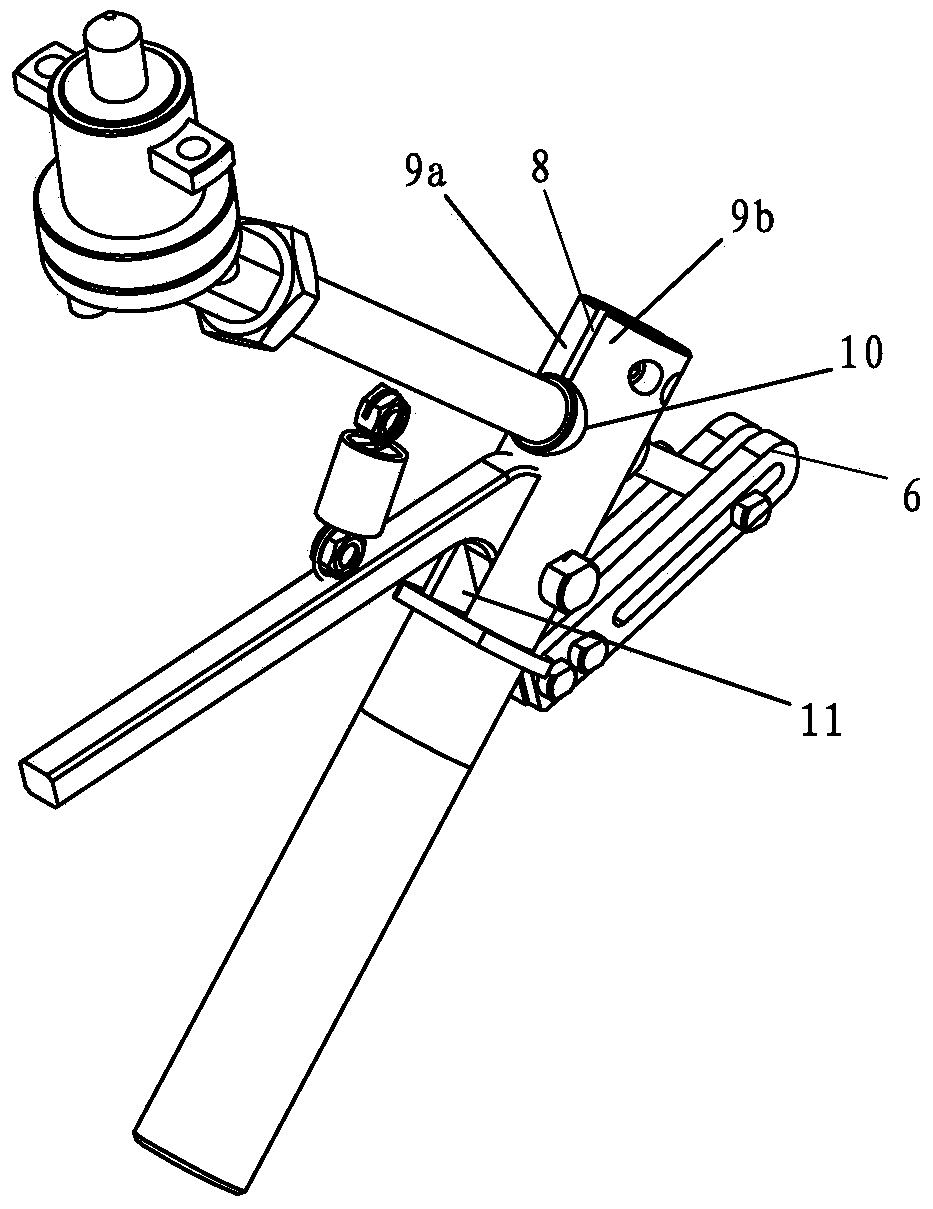 Glue nail installing device of automotive chassis plate