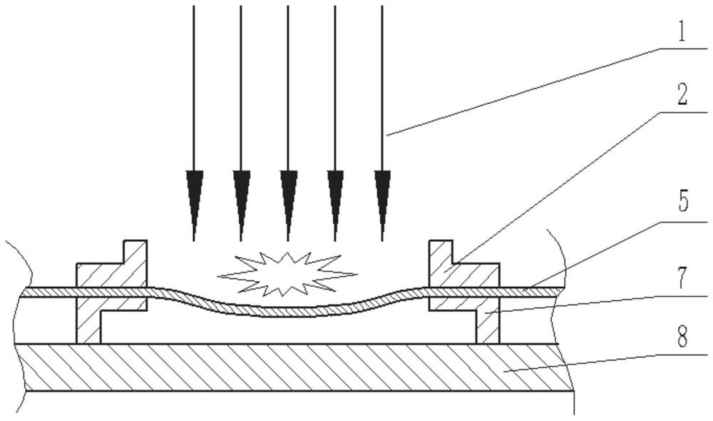 A Laser Shock Thin Plate Glue Rivet Composite Connection Method and Its Application