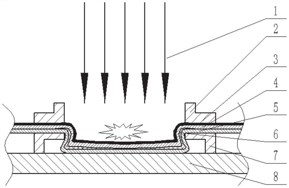 A Laser Shock Thin Plate Glue Rivet Composite Connection Method and Its Application