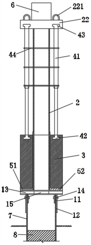 Steel pipe pile sinking device