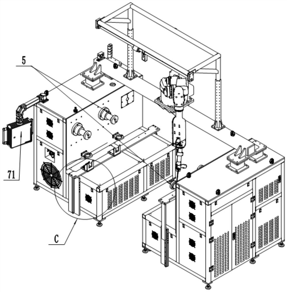 Laser cleaning machine for automatically cleaning train brake beam