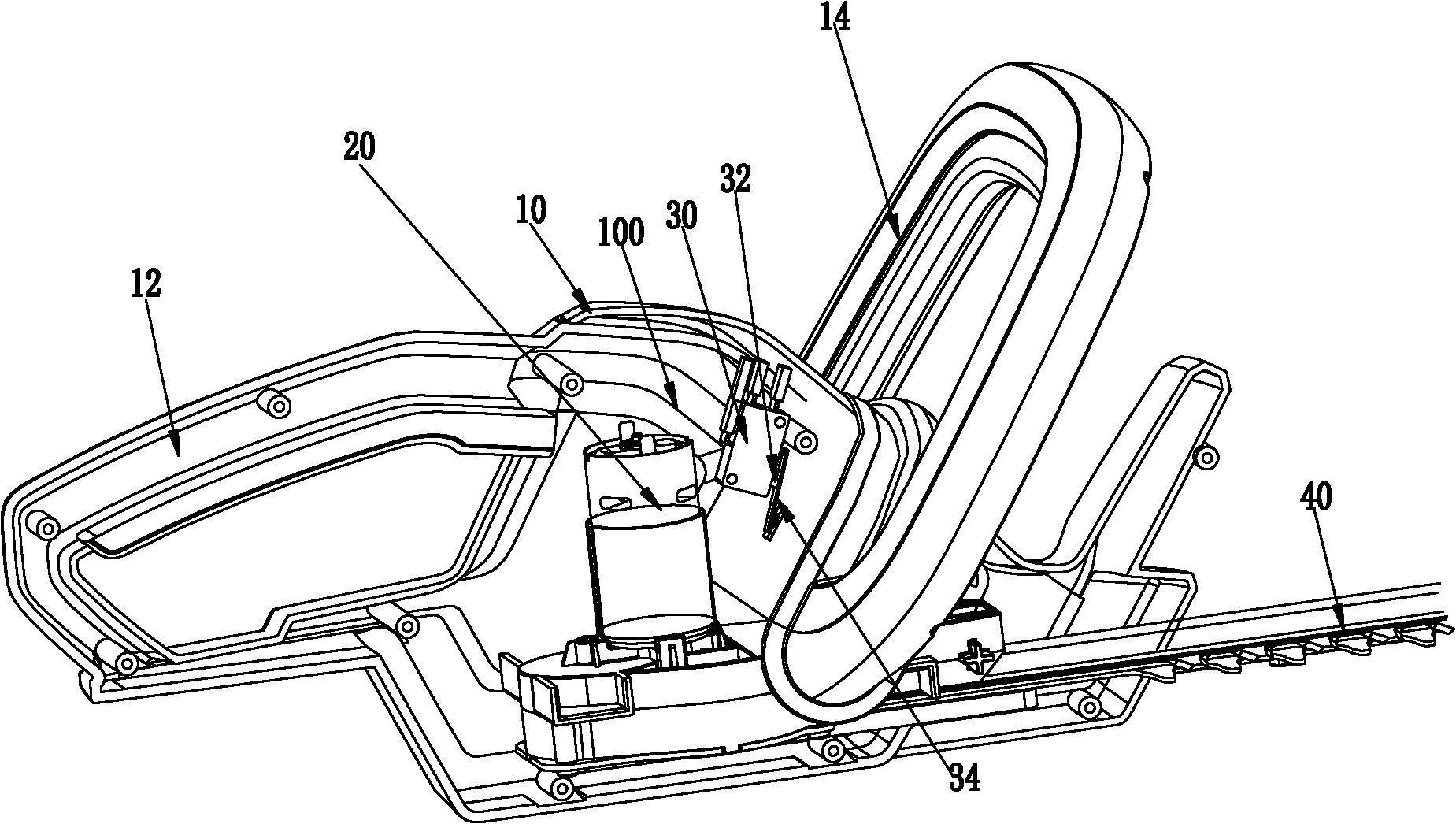 Handheld electric tool with improved trigger