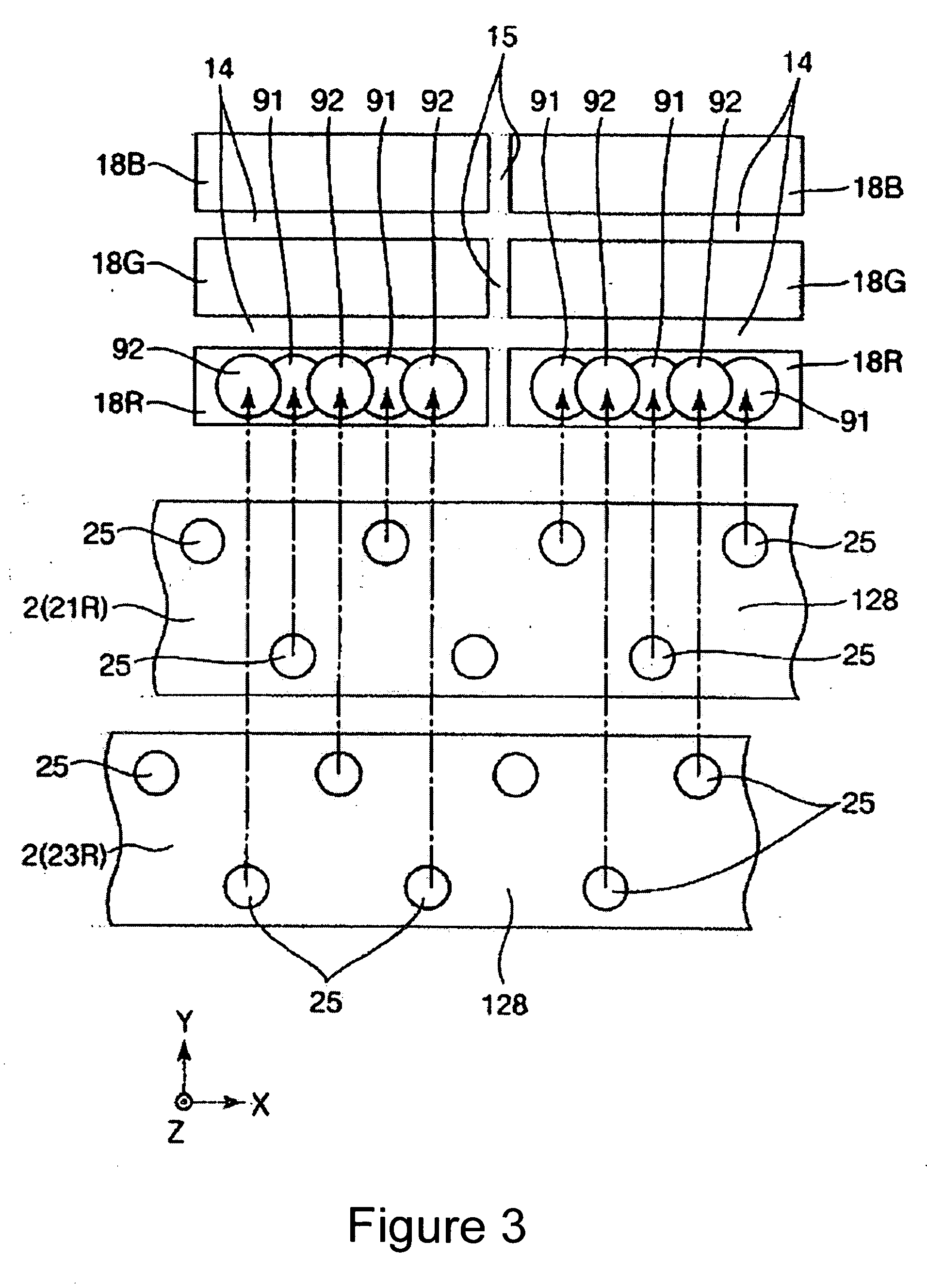 Substrate having color elements, film formation method, electro optical device, and electronic equipment