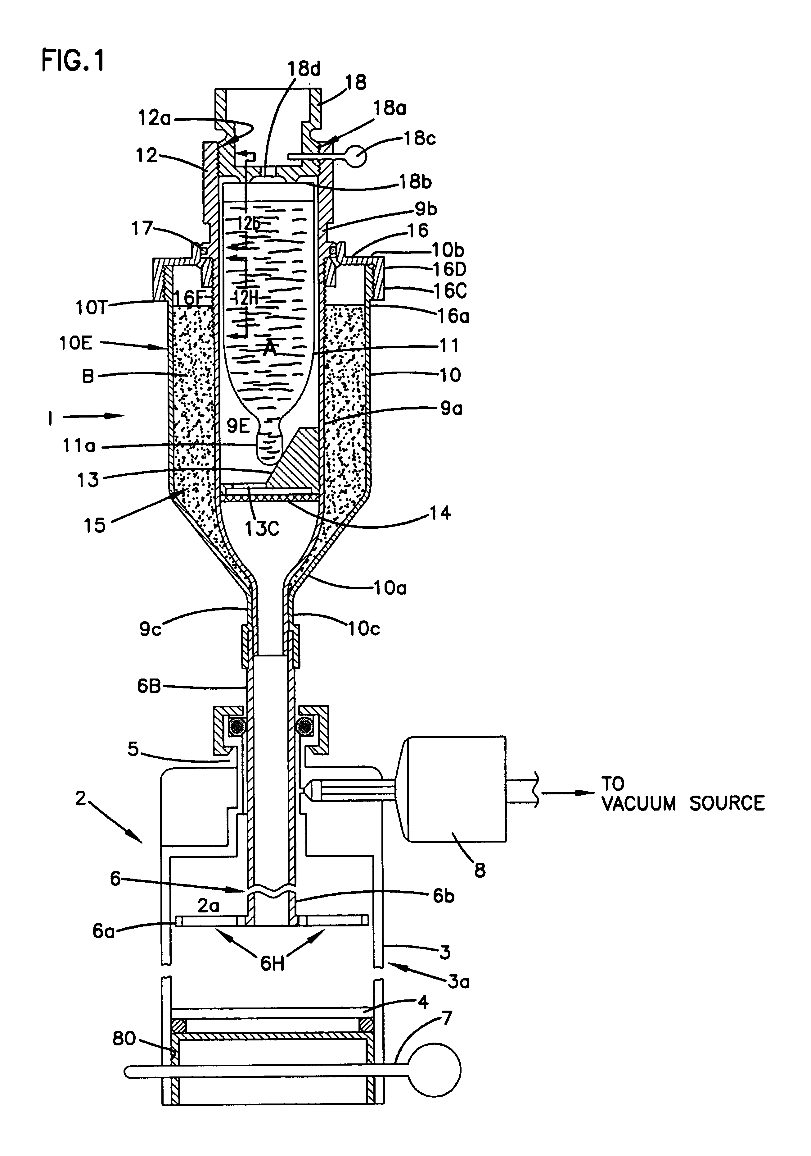 Method and device for feeding components for bone cement into a mixing vessel