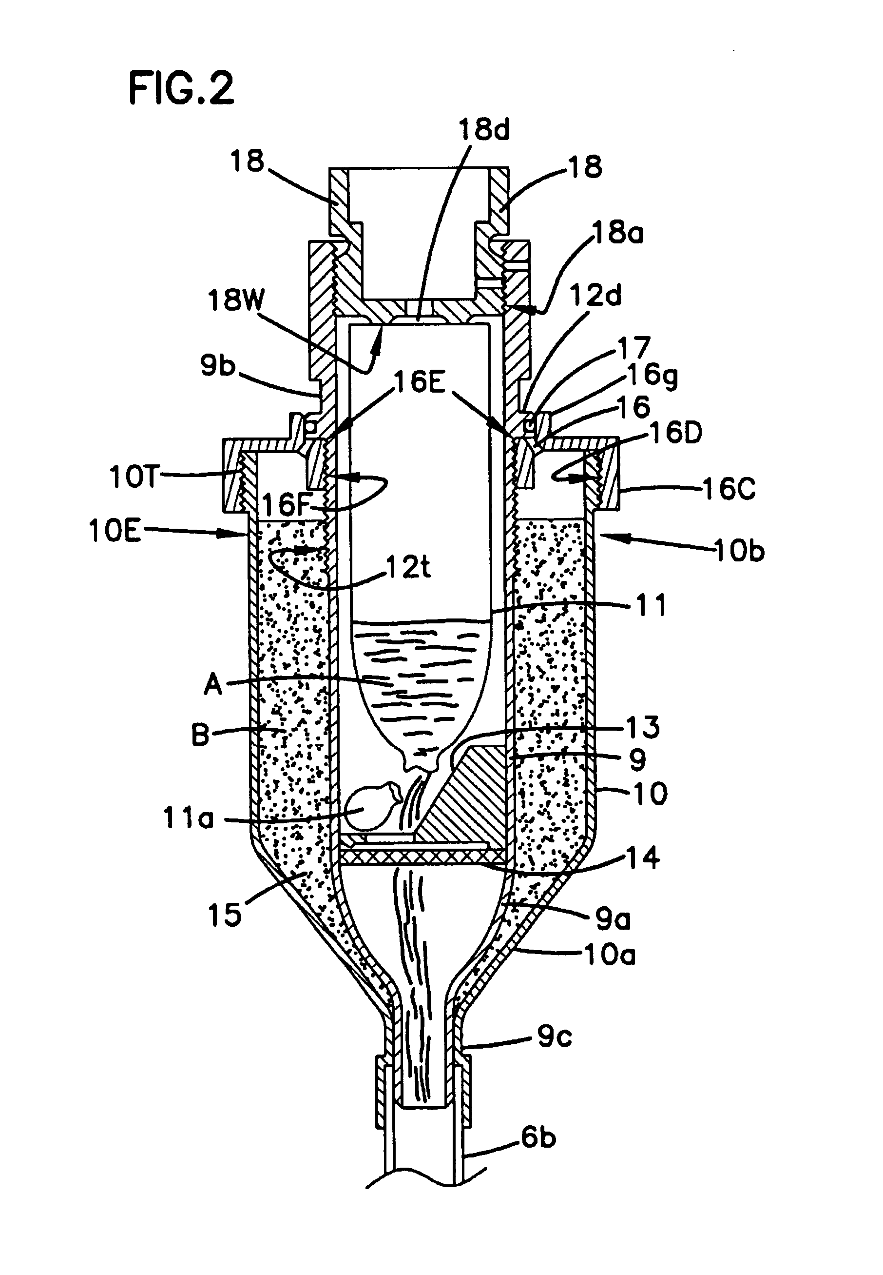 Method and device for feeding components for bone cement into a mixing vessel