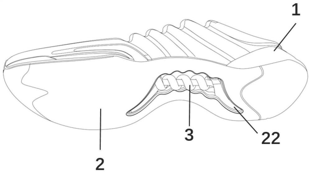 Shoe sole with anti-torsion balance structure