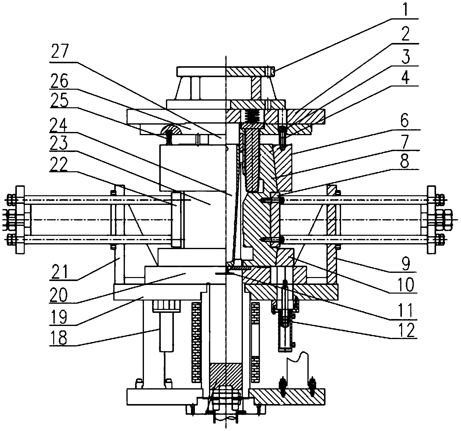 Die locking device for directly extruding casting die