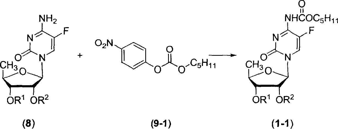 Fluoropyrimidine compound carbalkoxylation method