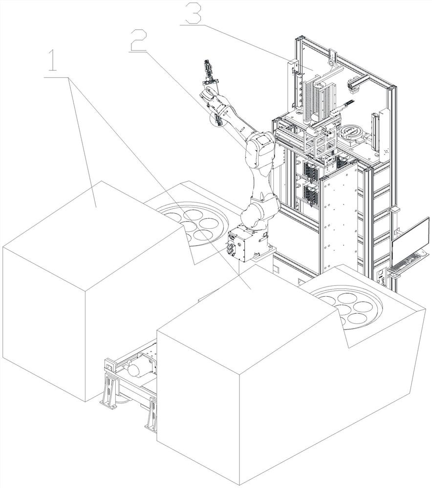 Wafer storage device and automatic material taking and placing equipment with same