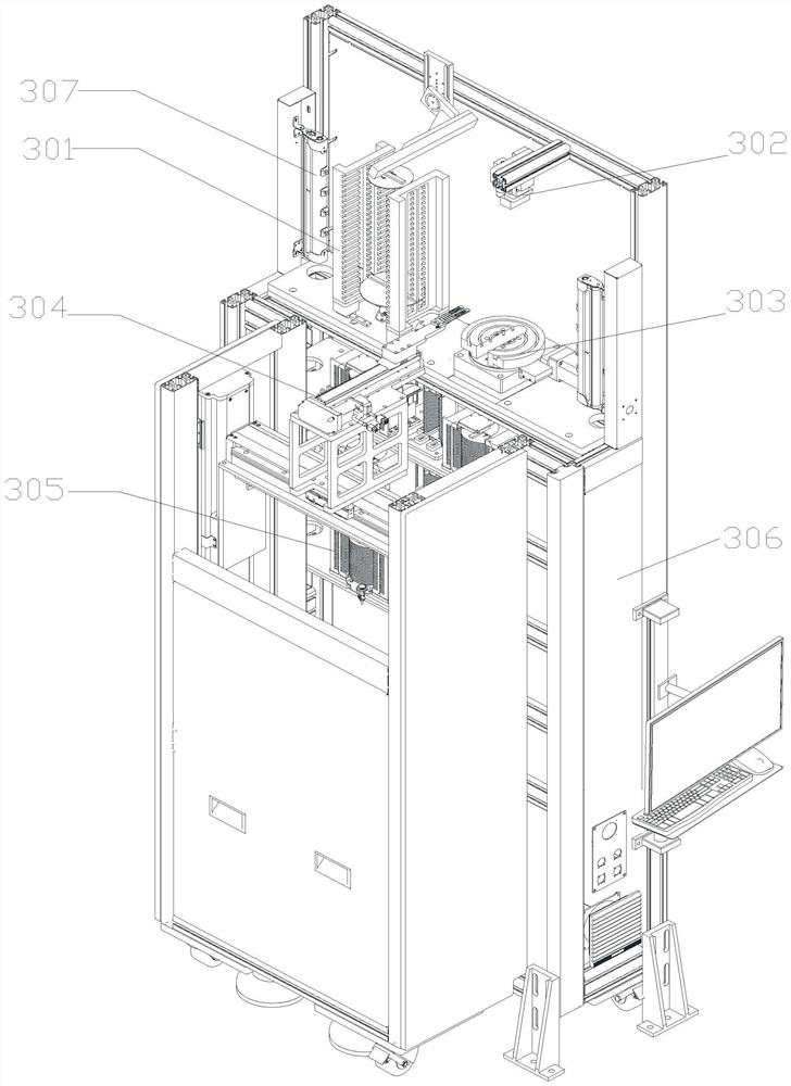 Wafer storage device and automatic material taking and placing equipment with same