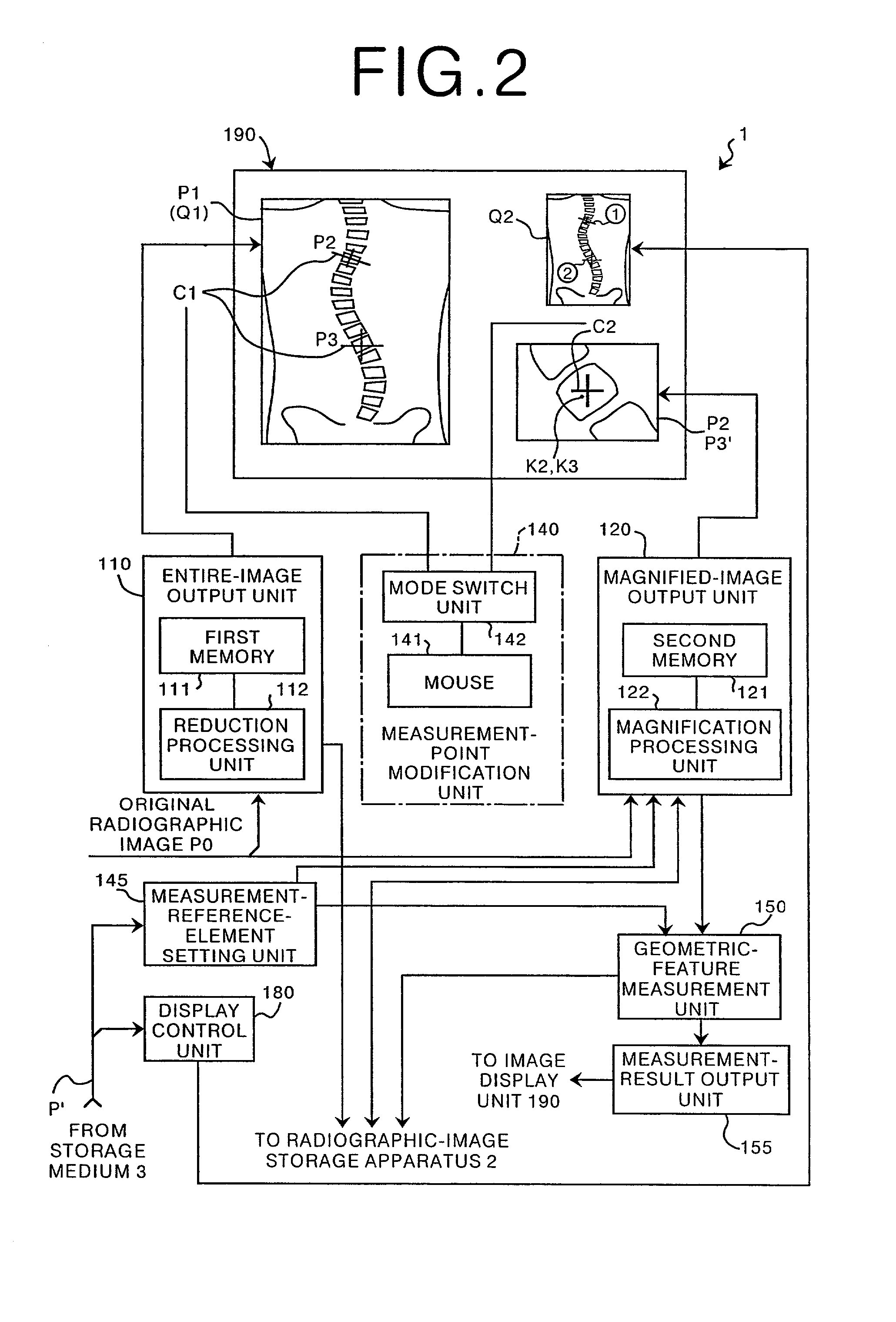 Apparatus for automatically setting measurement reference element and measuring geometric feature of image
