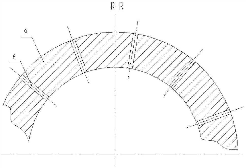 Gas turbine interstage sealing ring structure