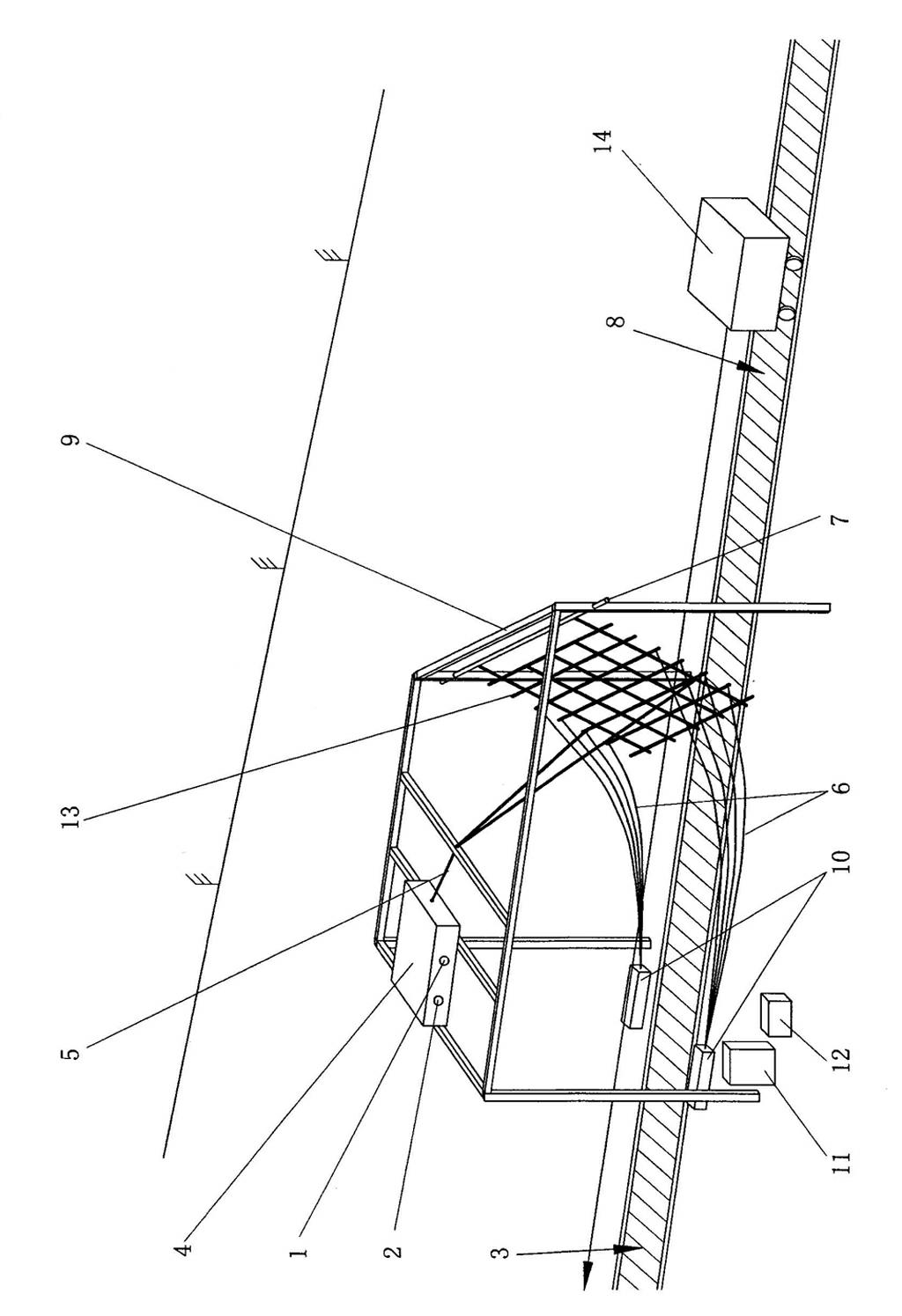 Reverse automatic anti-collision arrester for coal mine inclined drift runway vehicle protective device