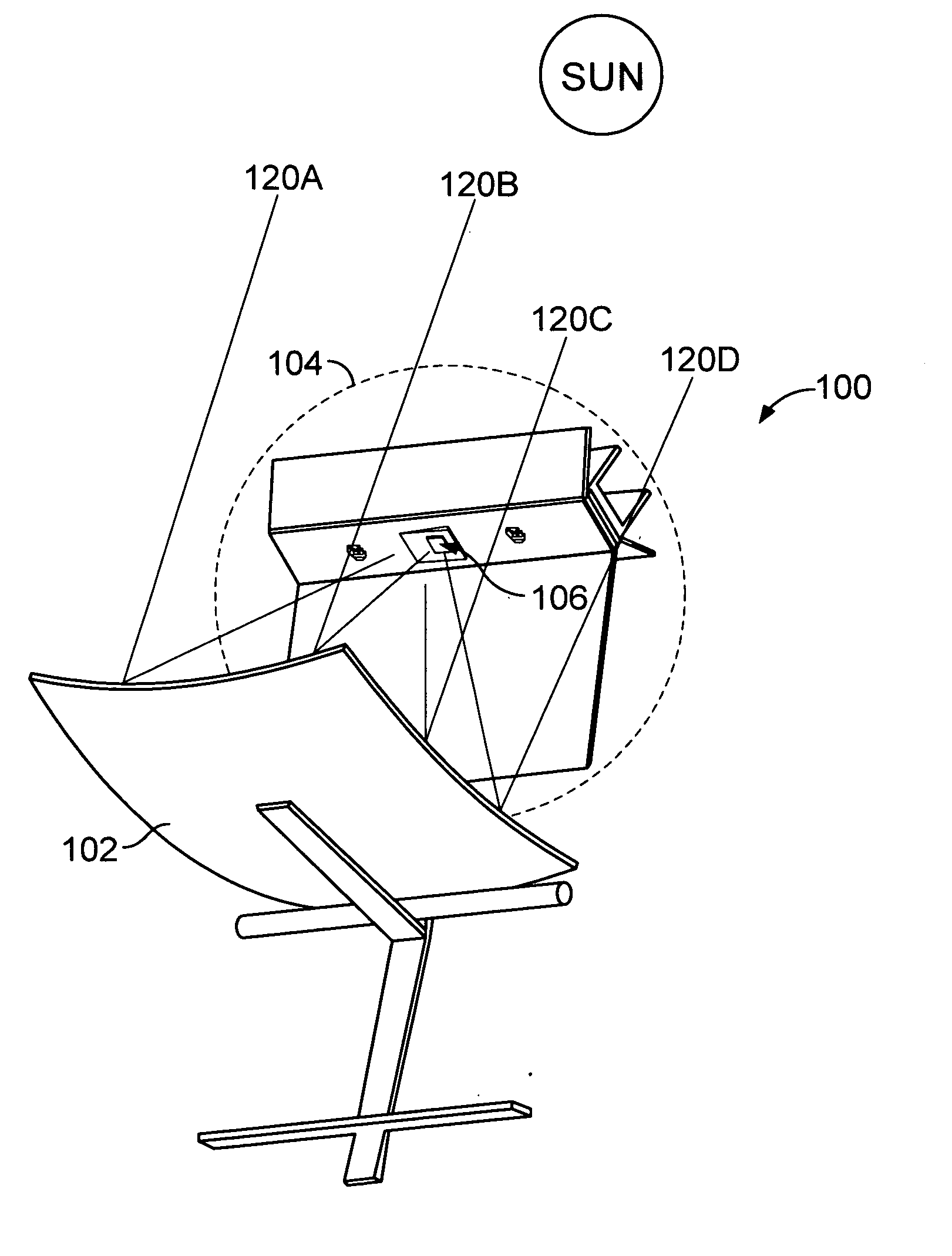 Reflective secondary optic for concentrated photovoltaic systems