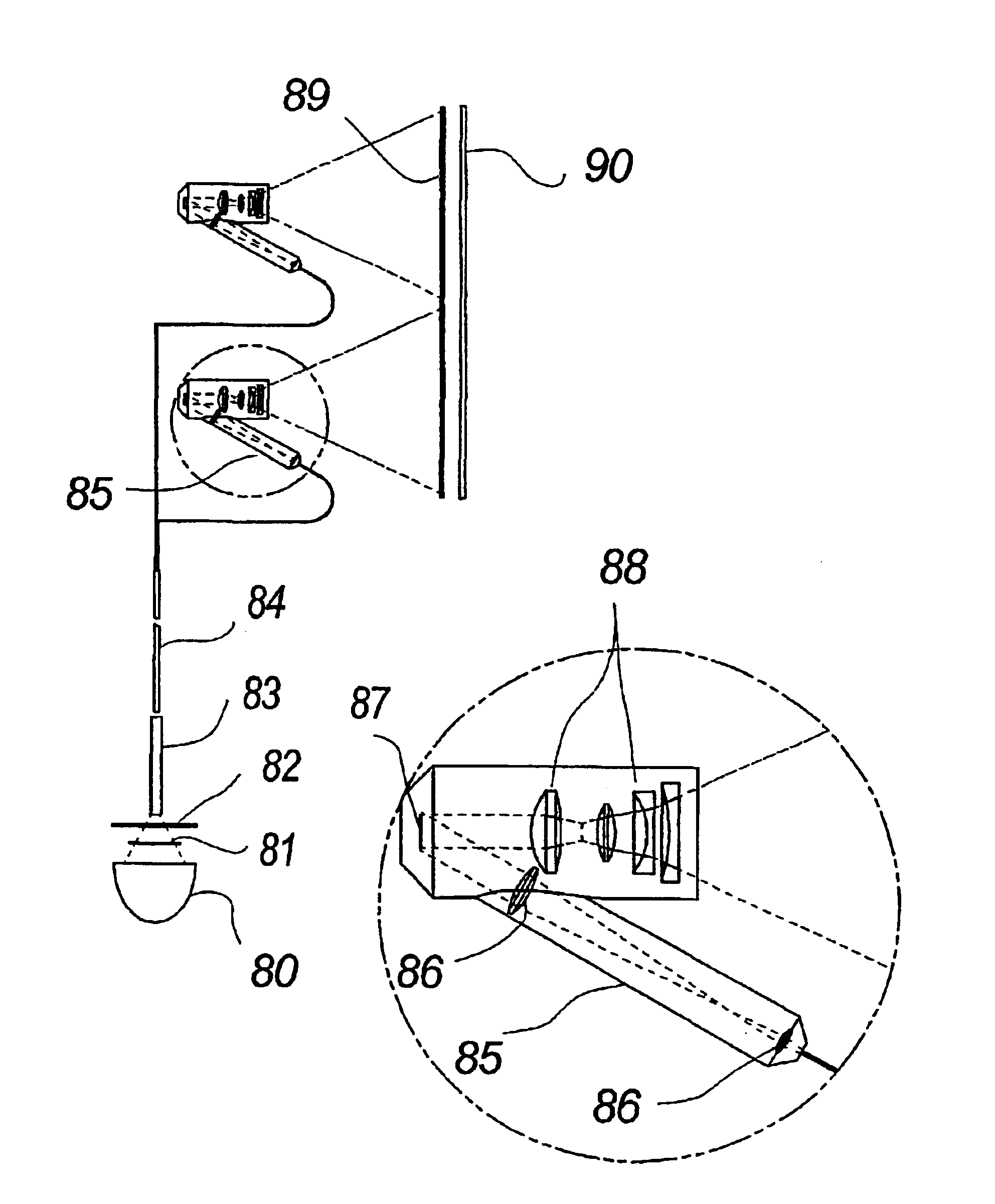 Rear-projecting device