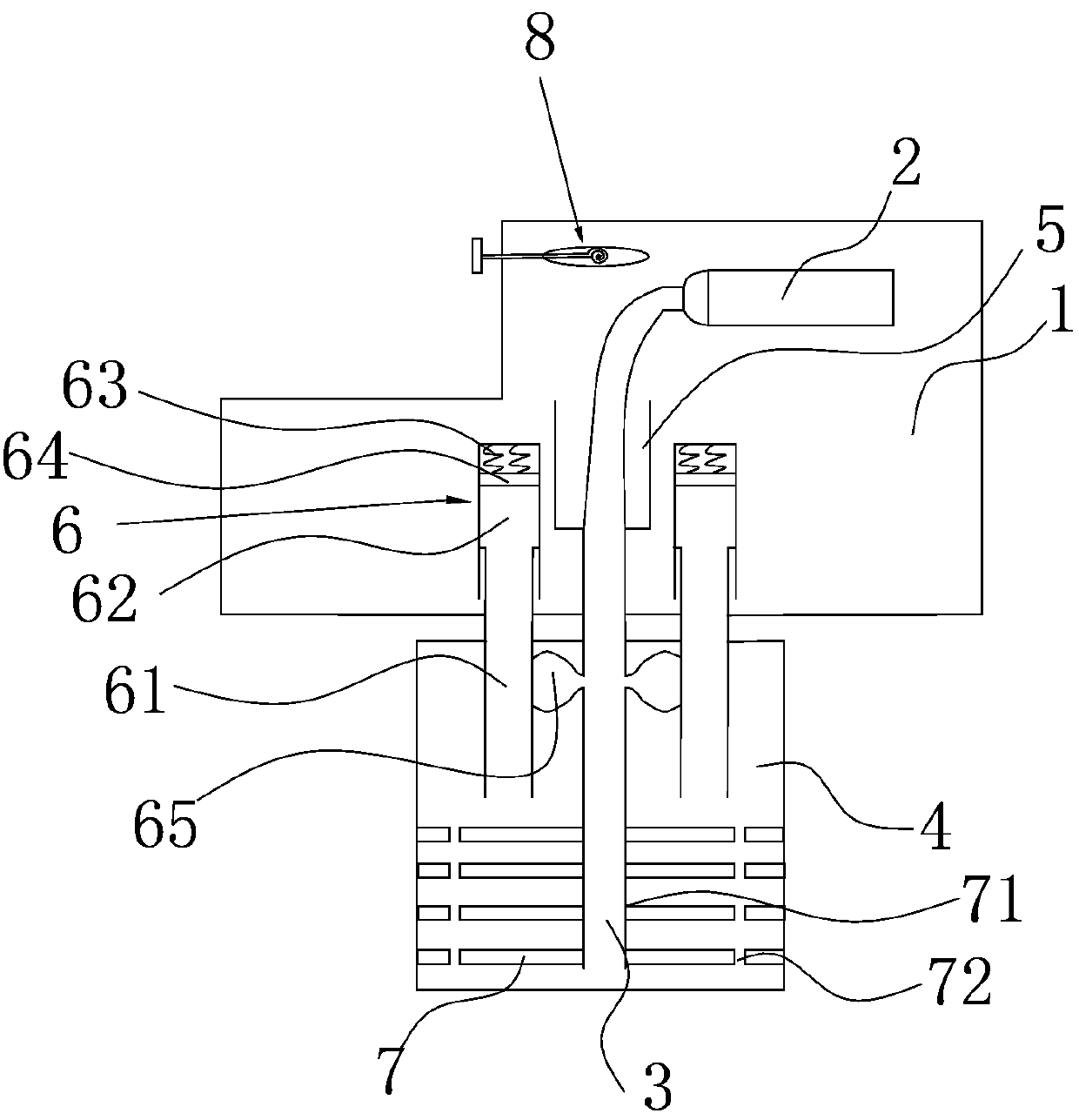 Soda water making device