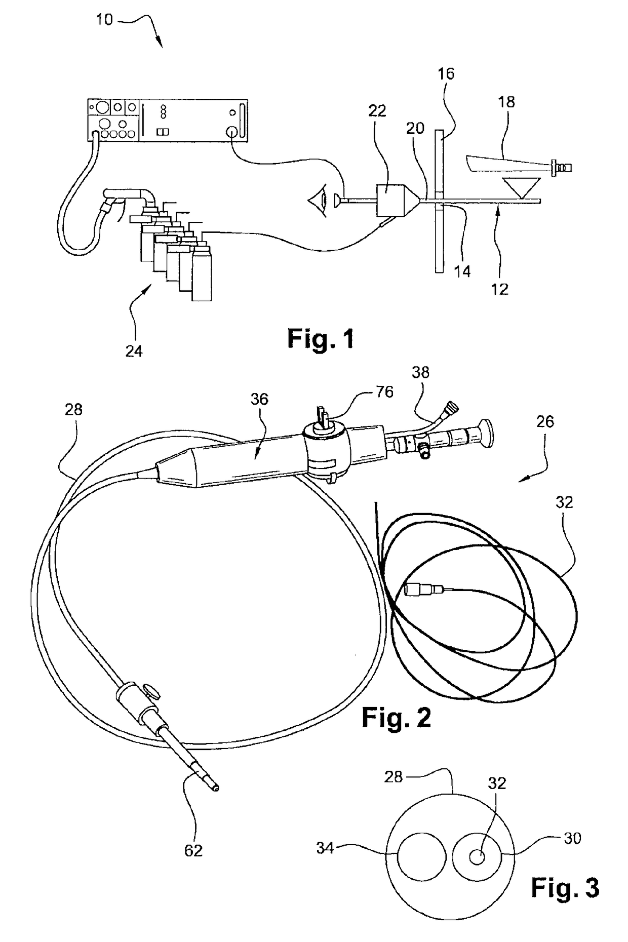 Device for searching for defects on parts by endoscopy