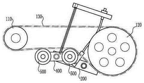 Belt tensioning device