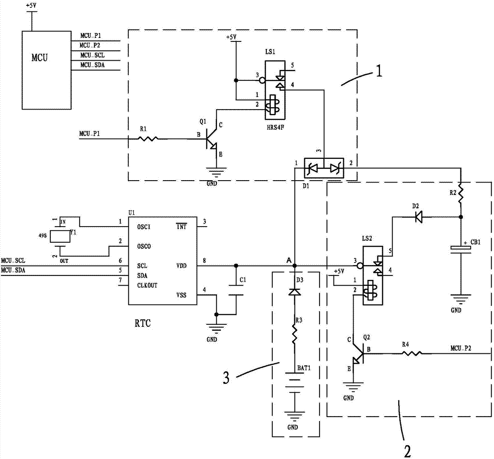 RTC (real time clock) power management device and method