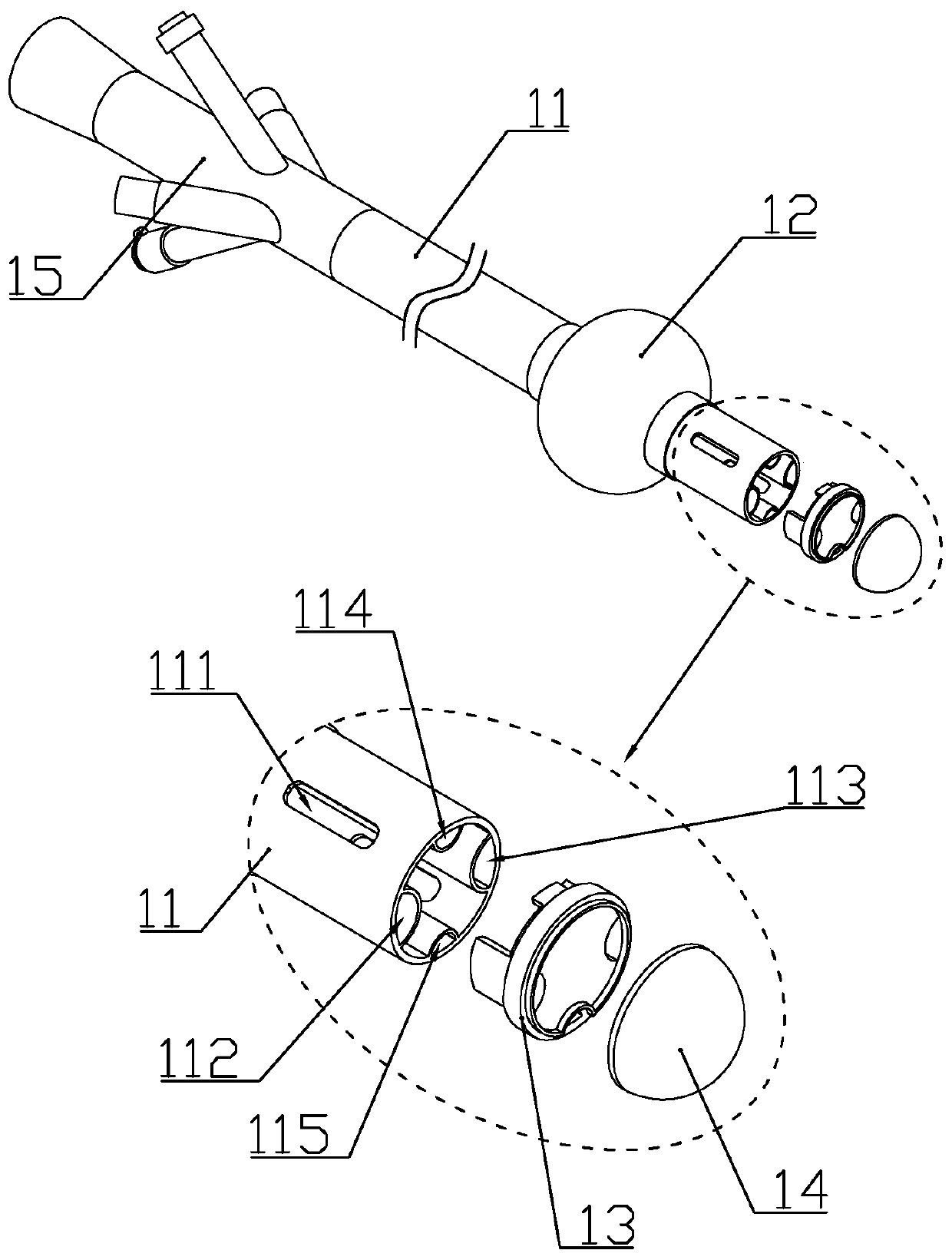 Pump valve assembly of urinary catheterization kit