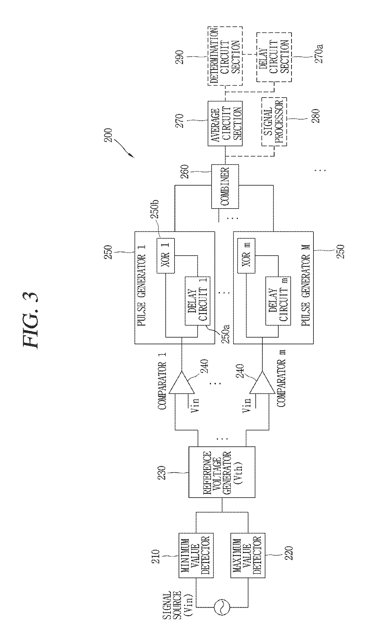 Analog signal detecting circuit for processing an analog signal for monitoring by discriminating the normal signal from noise