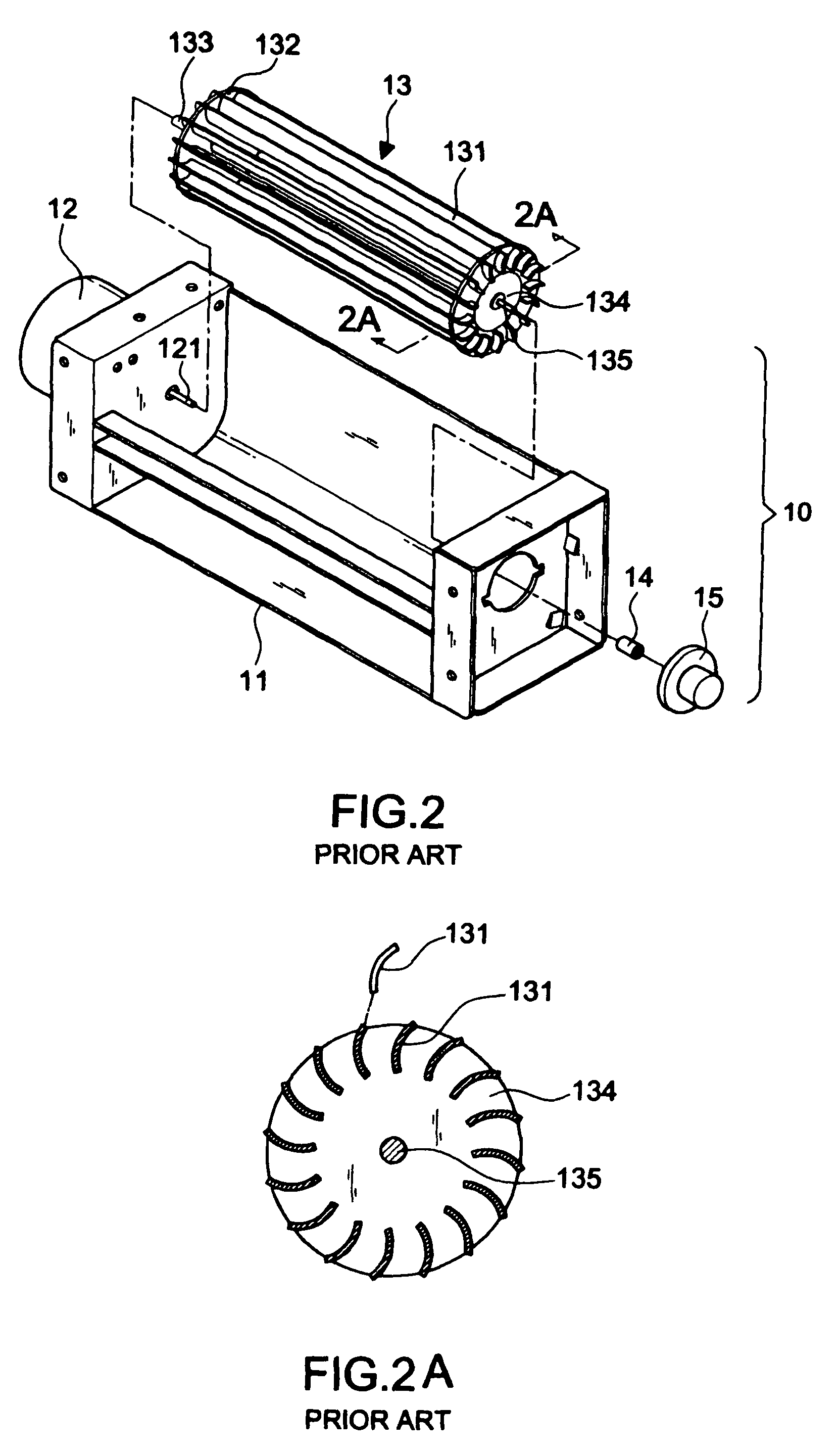 Cross flow fan structure