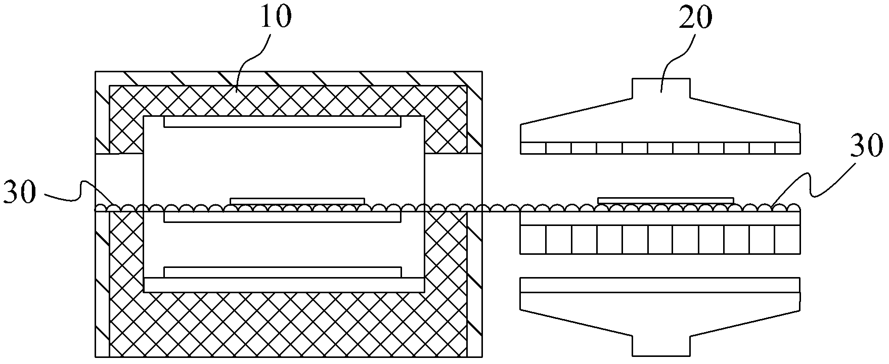 Device and method for producing toughened glass