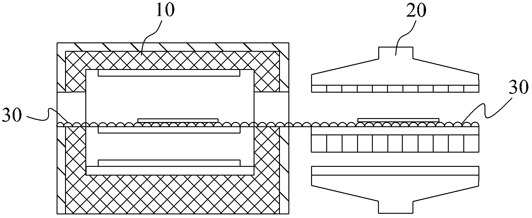 Device and method for producing toughened glass