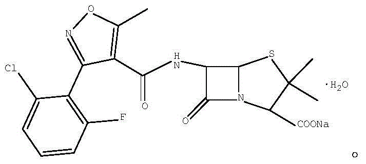 A kind of preparation method of flucloxacillin sodium