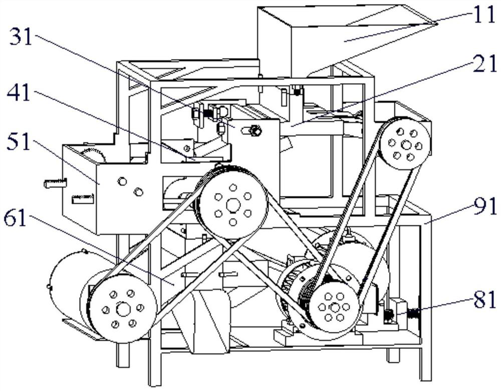 An adjustable impact roller type rubber fruit shell breaking machine and its use method