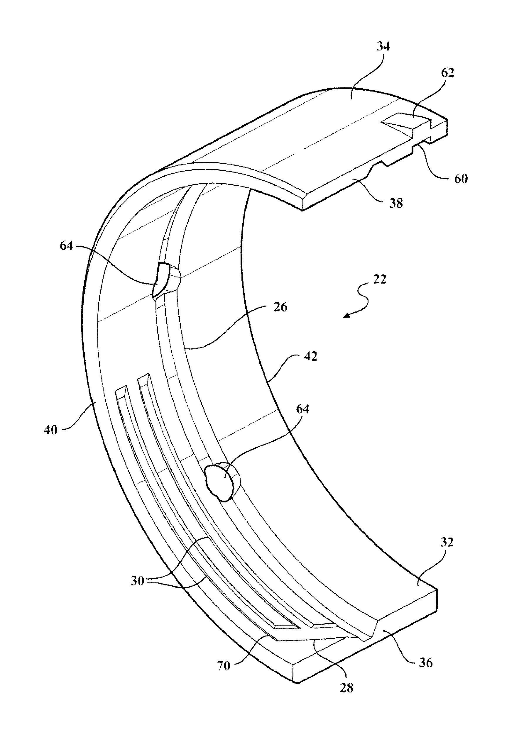 Main bearing for engine with high belt load