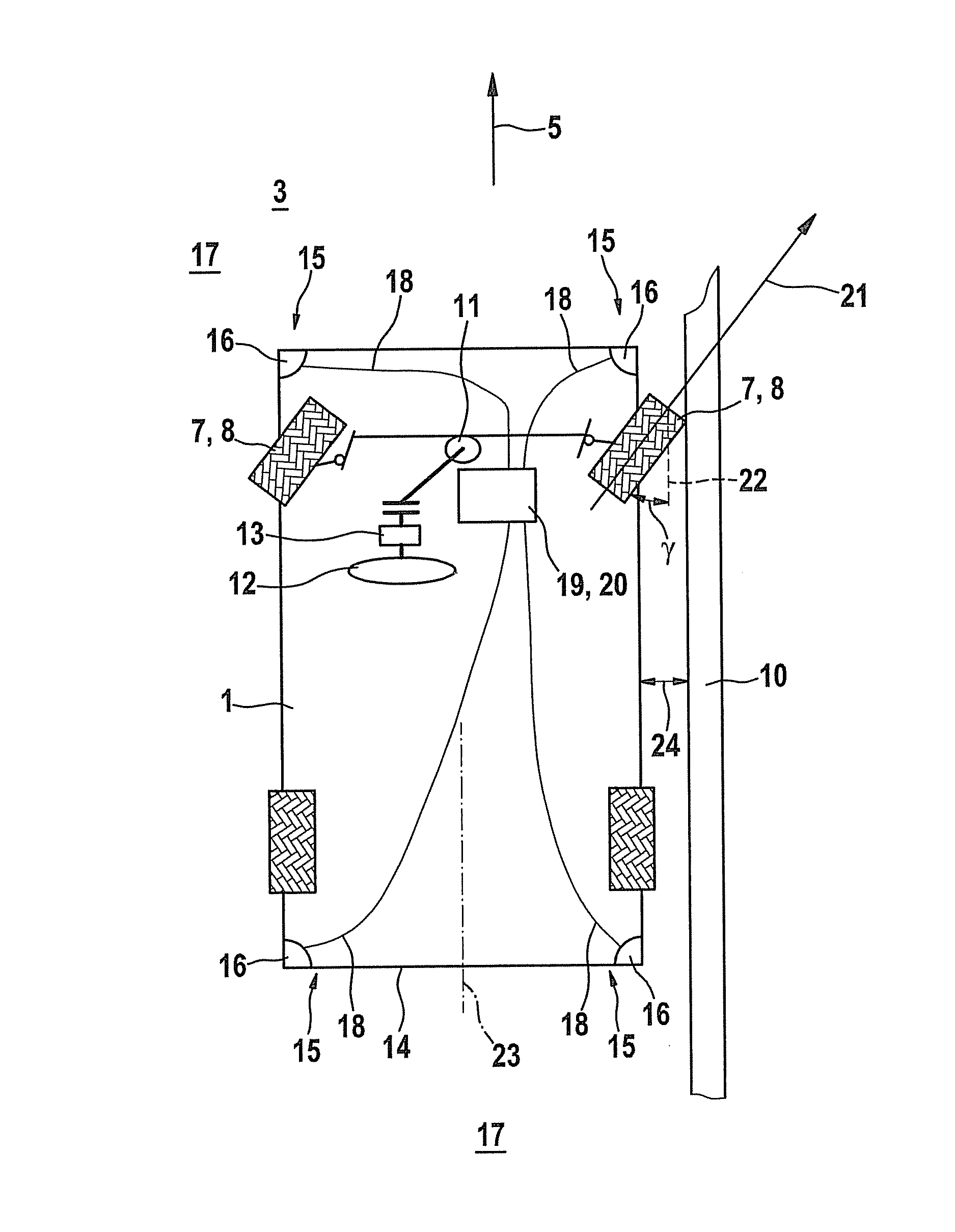 Method and device for parking a motor vehicle