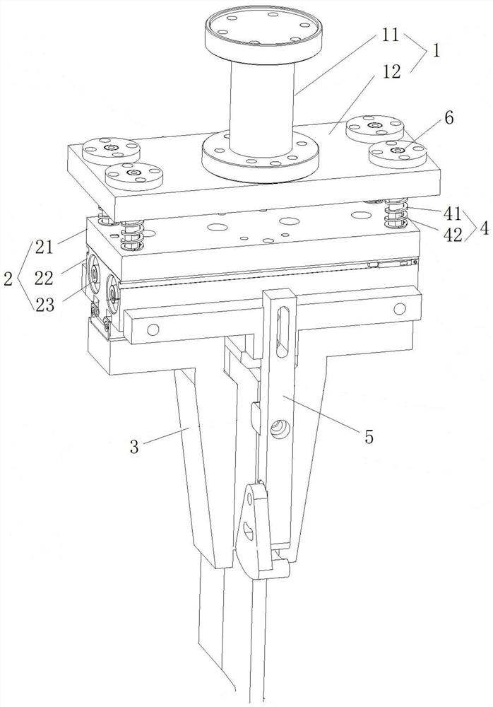 Kitchen knife floating grabbing and clamping device