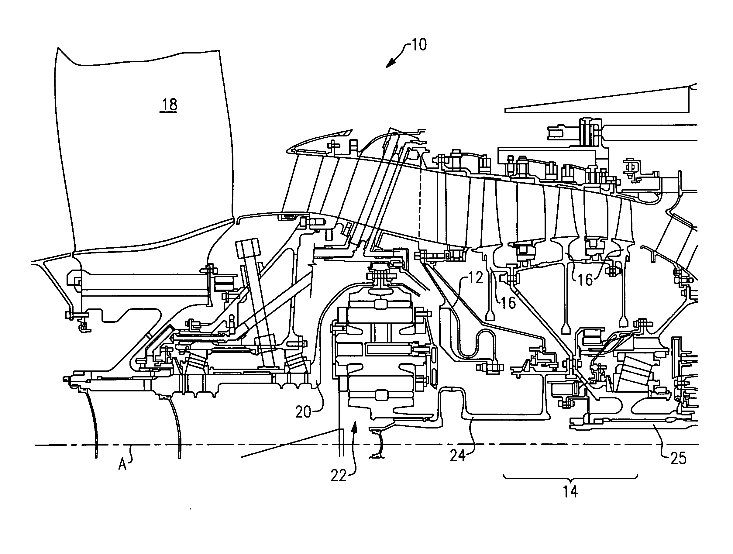 Ring gear mounting arrangement with oil scavenge scheme