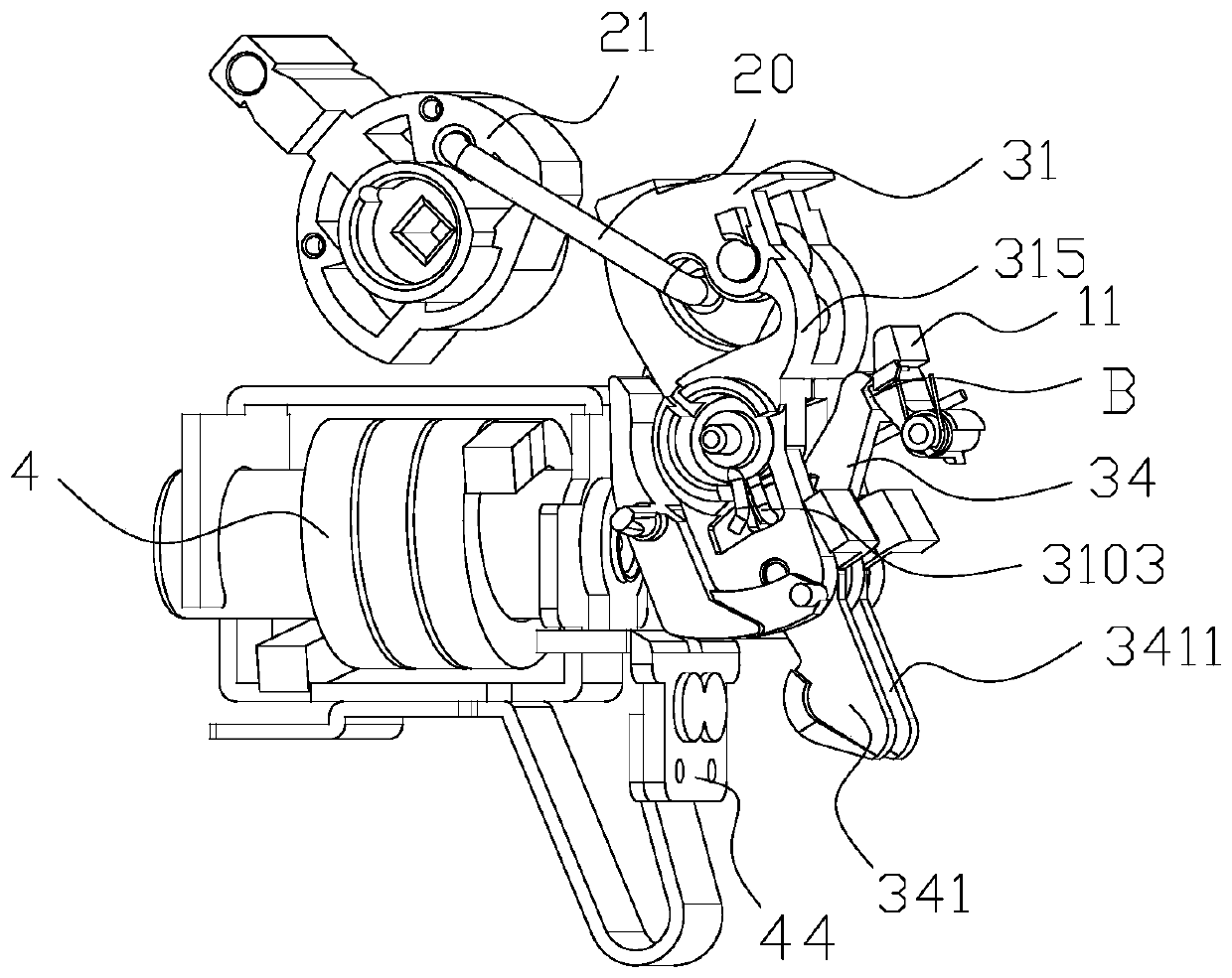 Rapid closing circuit breaker and circuit breaker group