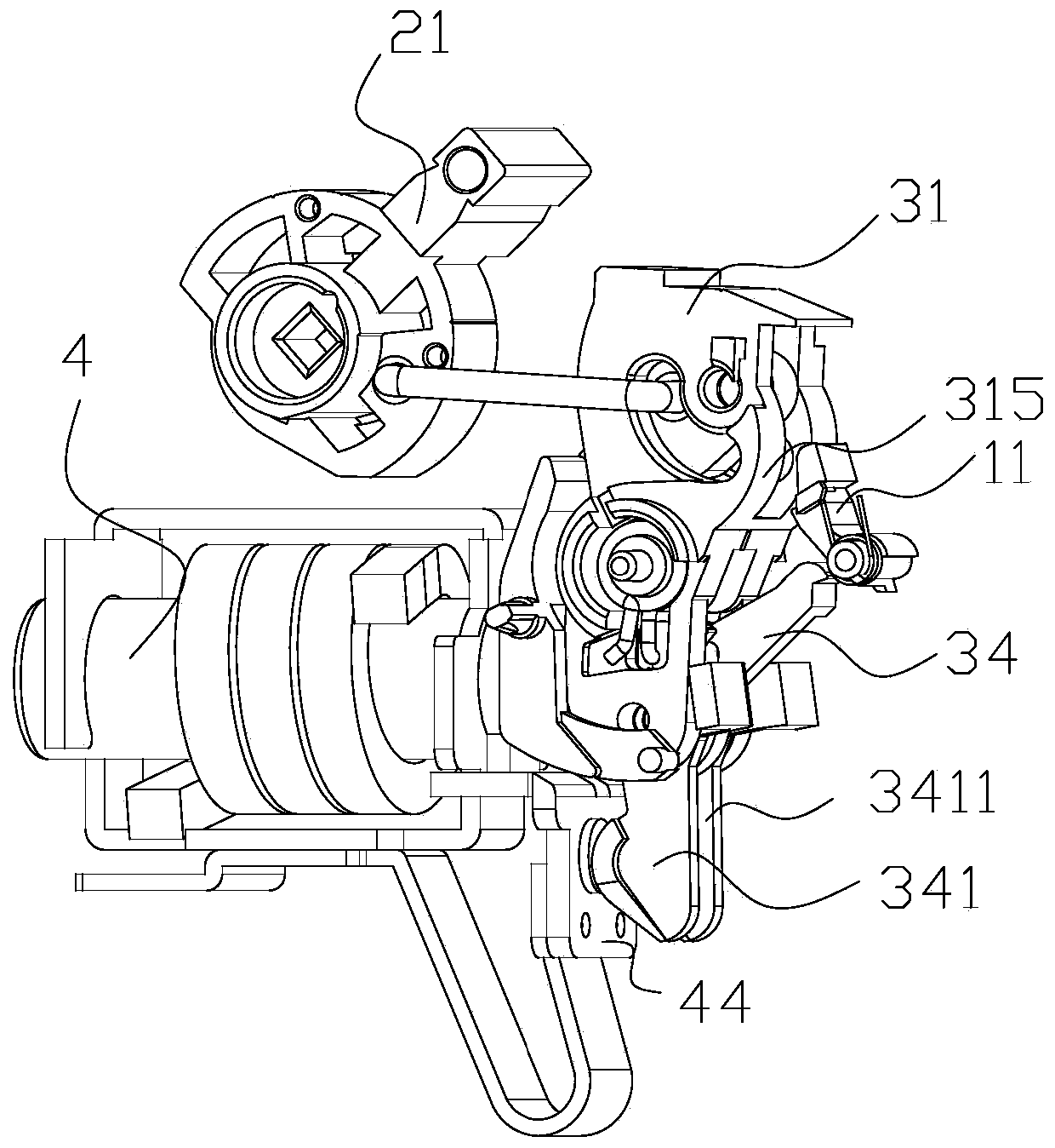 Rapid closing circuit breaker and circuit breaker group