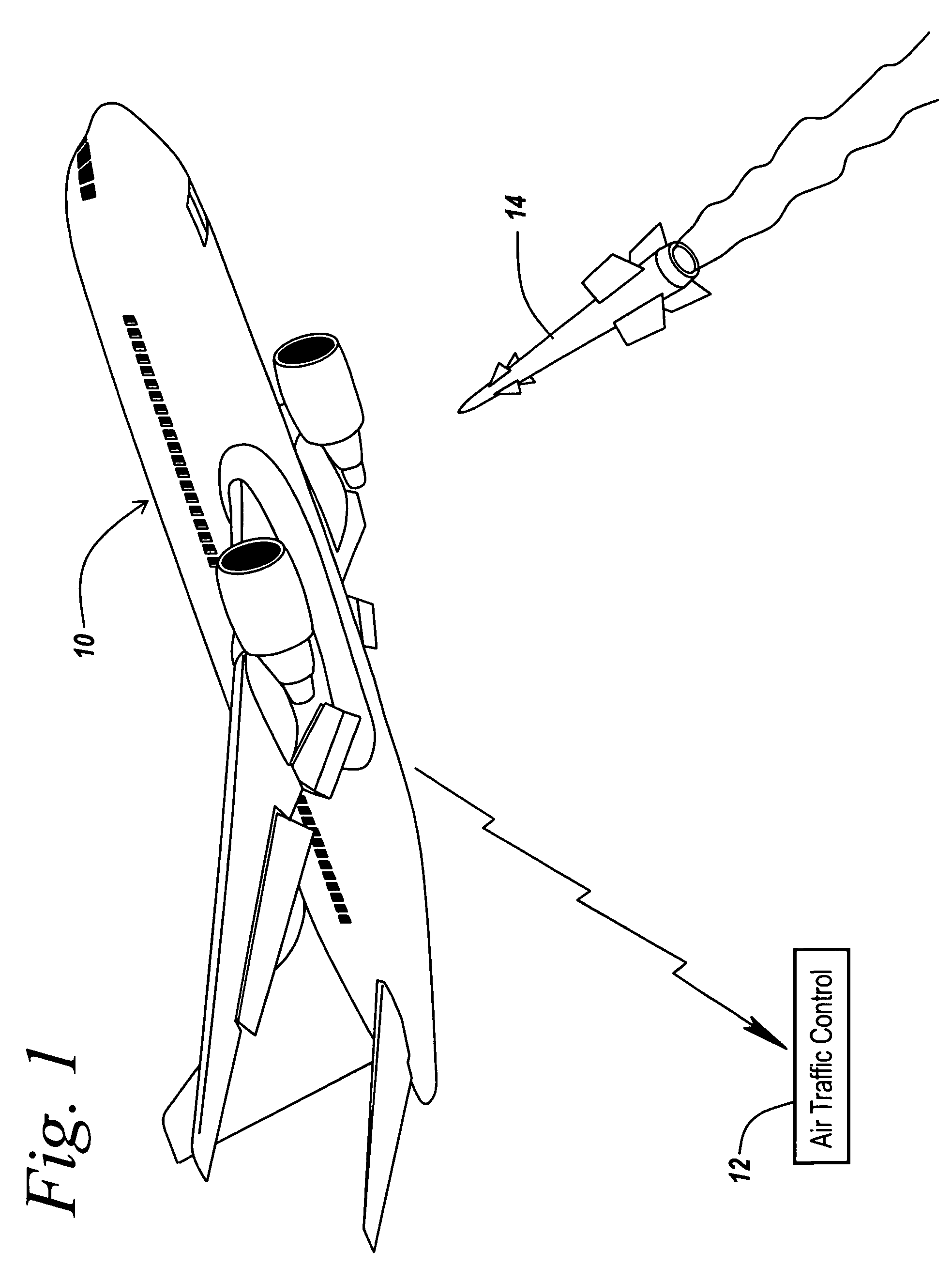 Method and apparatus for reporting a missile threat to a commercial aircraft
