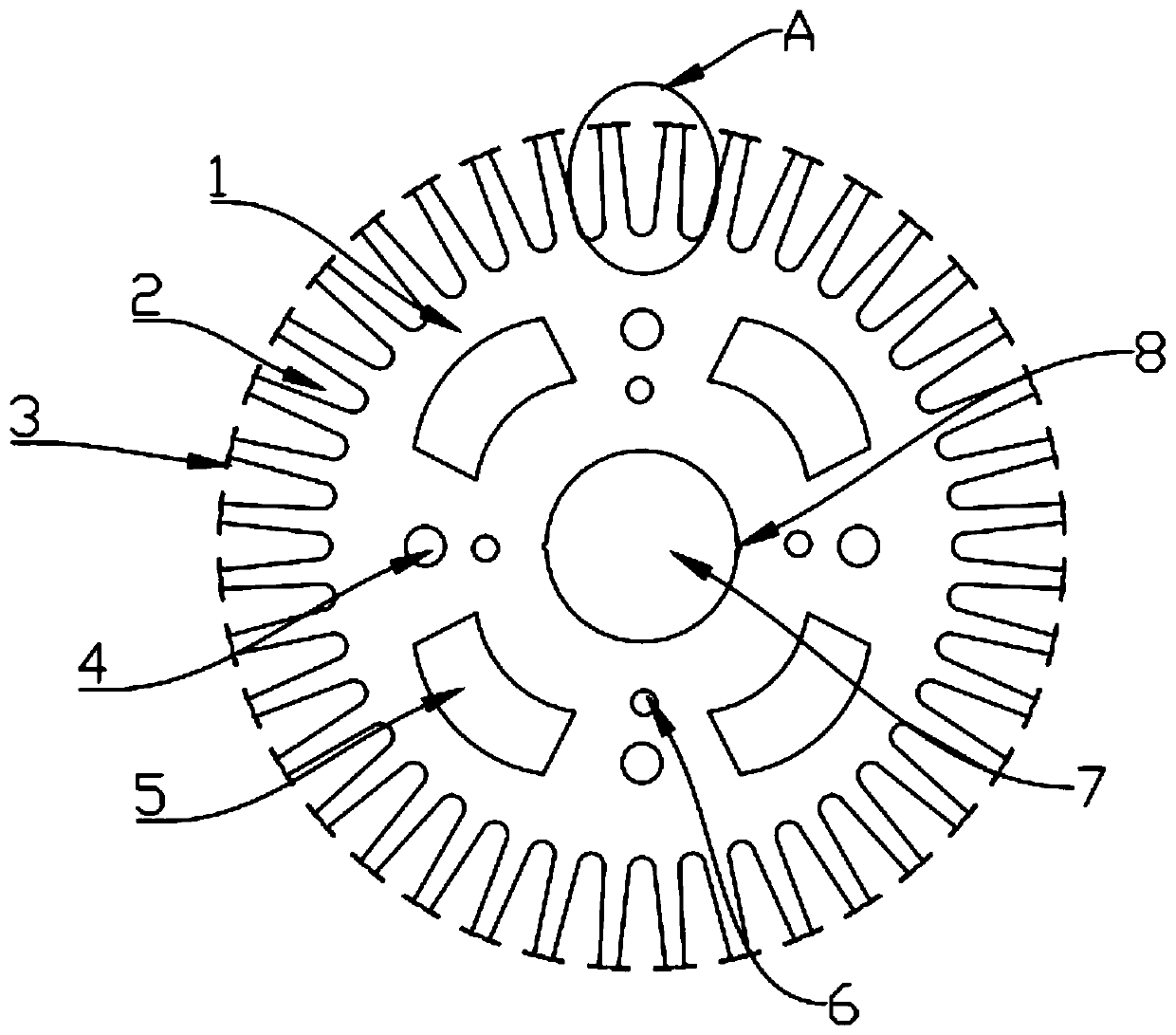 Rotor skewed slot type generator