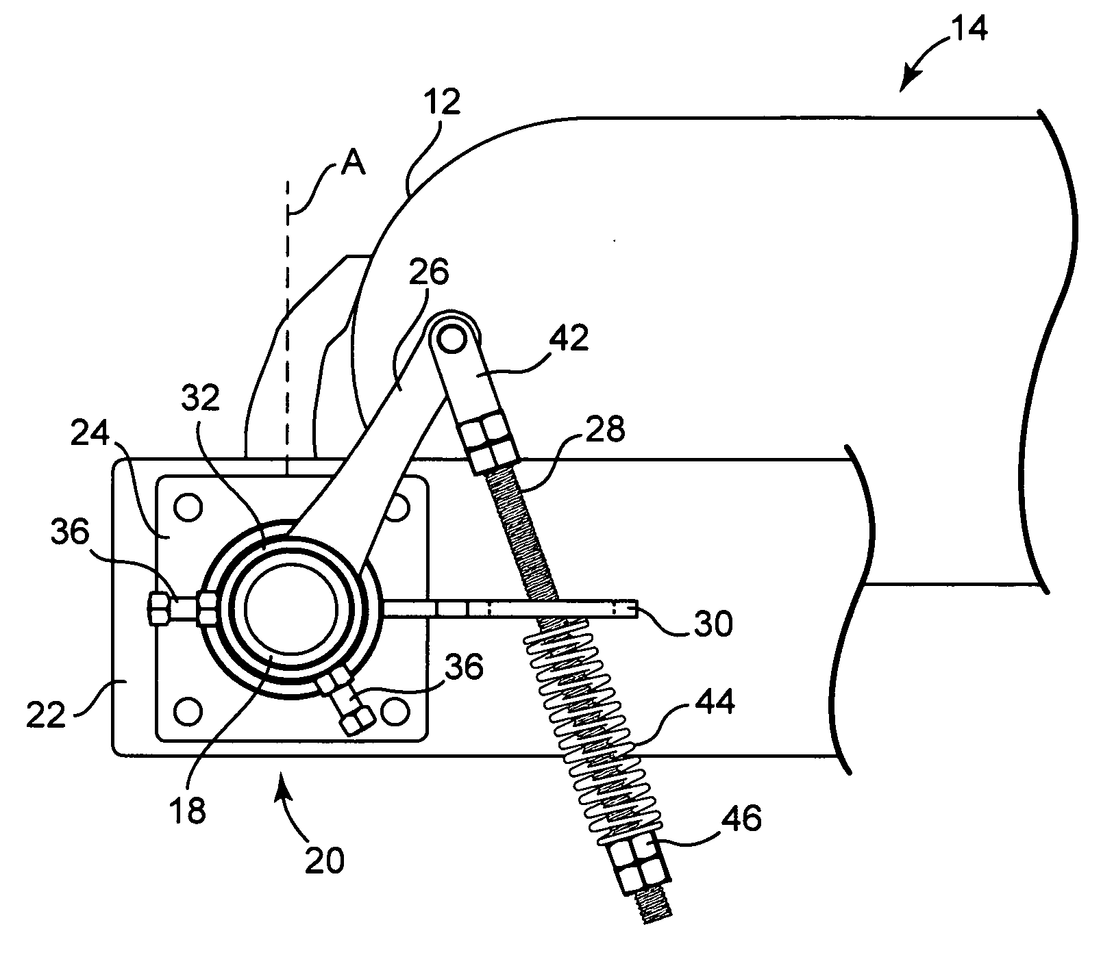 Belt scraper tensioning assembly