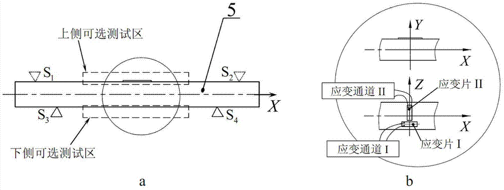 Four-point bending elastic parameter measuring method and four-point bending elastic parameter measuring system