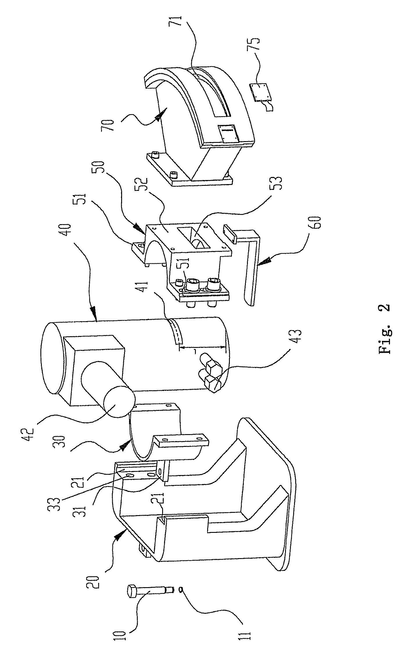 Adjusting positioner for radiation device