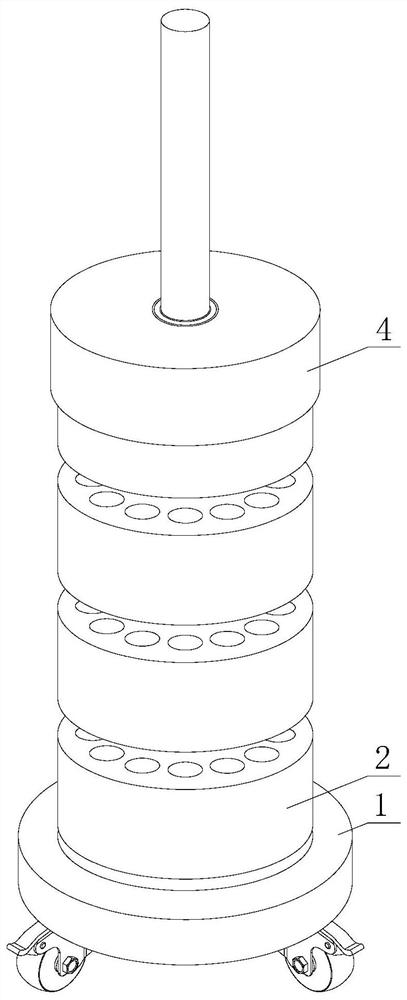 Ventilation type tool management device for numerical control machine tool