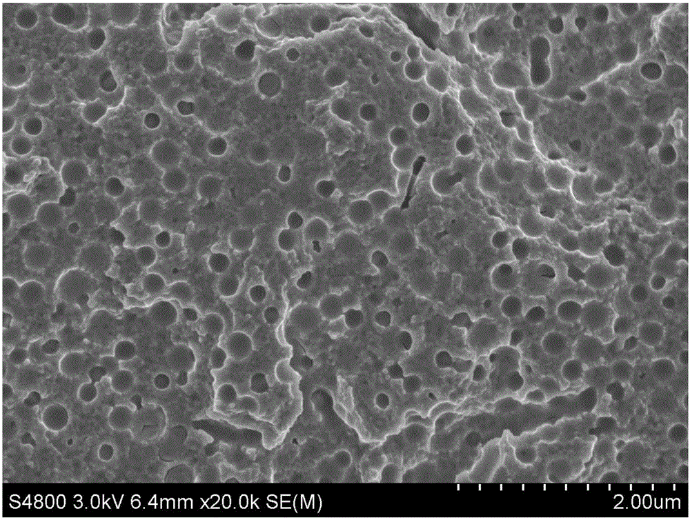 Method for processing computing microphase characteristic of ceramic glaze SEM image by using structure array