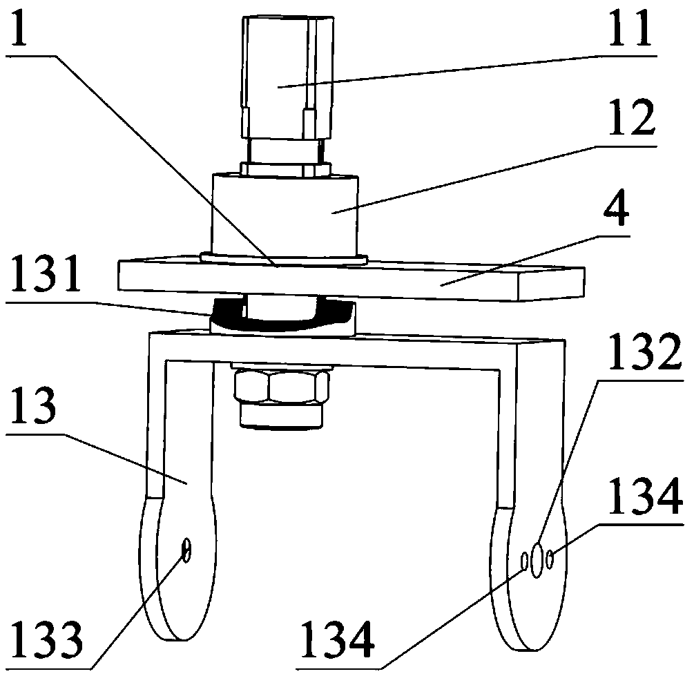 Three-degree-of-freedom hip joint mechanism used for metamorphic unmanned ground movement system