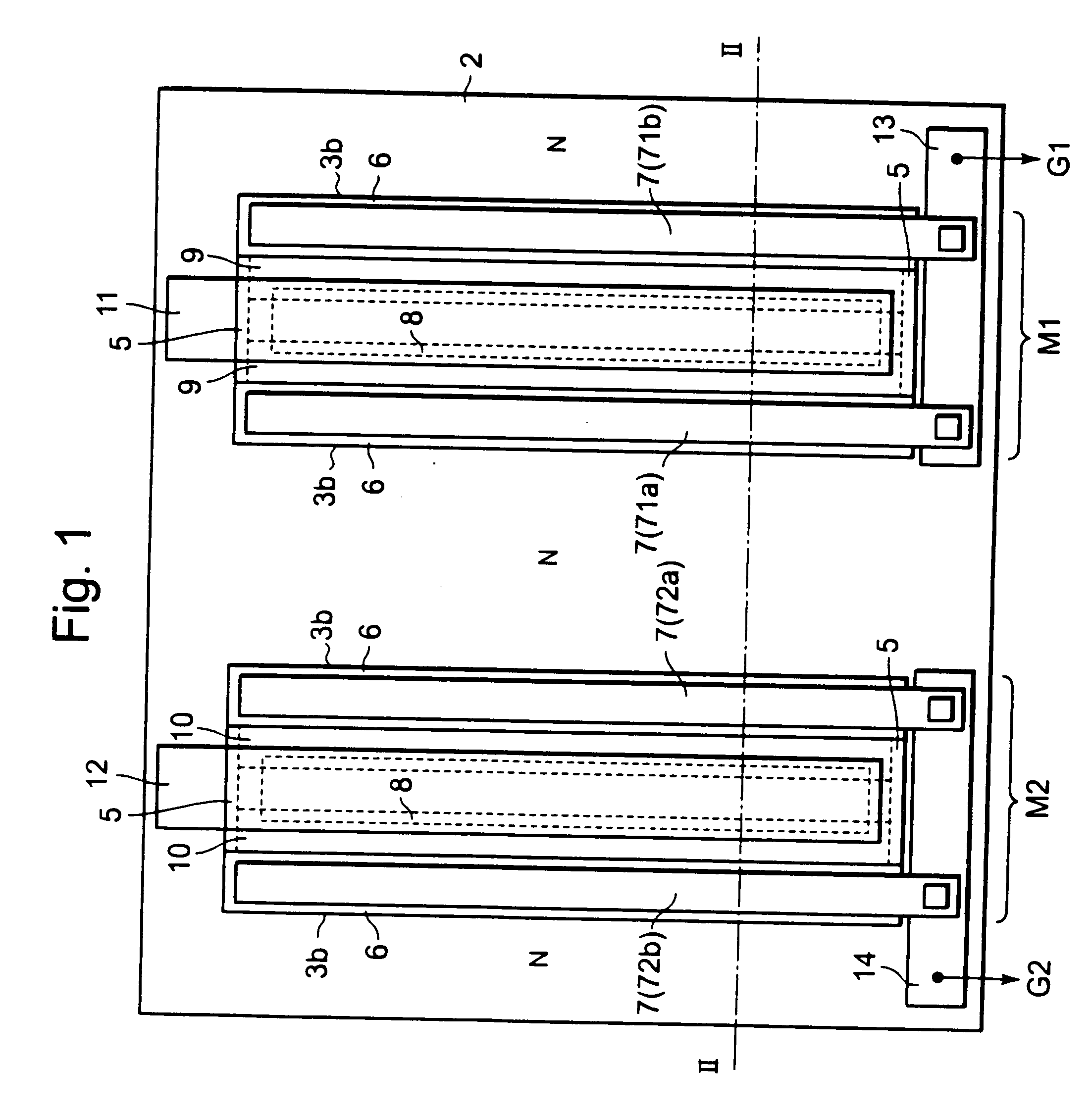 Bidirectional switch having control gate embedded in semiconductor substrate and semiconductor device